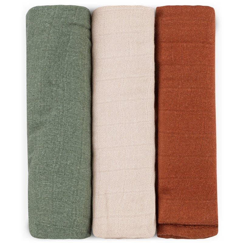 Petite&Mars Moussy couches en tissu Earth Tones 68 x 68 cm 3 pcs