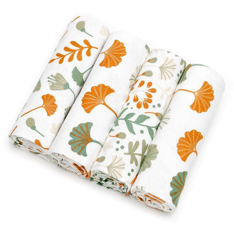 T-TOMI Cloth Diapers Ginkgo Leafs couches en tissu 76x76 cm 4 pcs