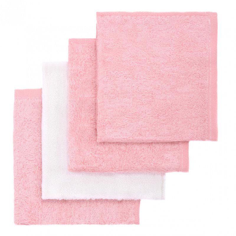 T-TOMI BIO Bamboo Baby Washcloths gant de toilette Pink 25 x 25 cm 4 pcs