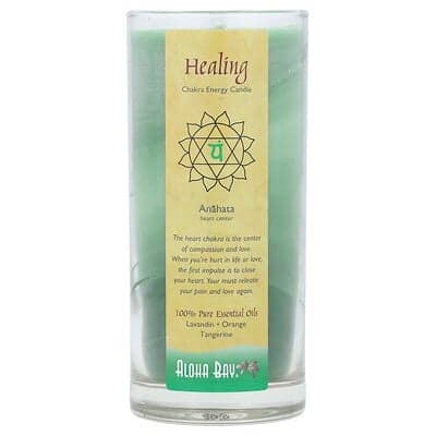 Aloha Bay, Bougie d’énergie Chakra, thérapeutique Healing, Lavande • Orange • Tangerine, 11 oz
