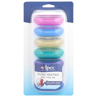 Apex, Pack à médicaments de poche avec rangement 7 jours