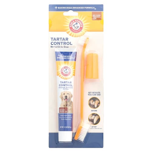 Arm & Hammer, Kit dentaire pour chiens, bœuf, 3 pièces