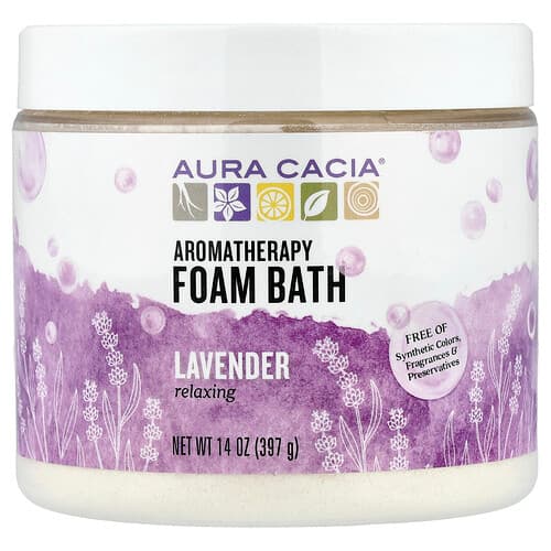 Aura Cacia, Bain Moussant AromaThérapie, Lavande Relaxante, 14 oz (397 g)