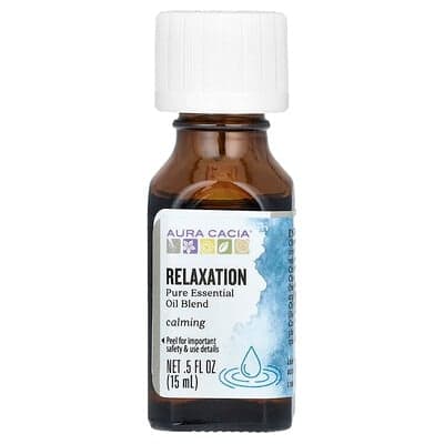 Aura Cacia, Mélange d'huiles essentielles pures, Relaxation, 15 ml