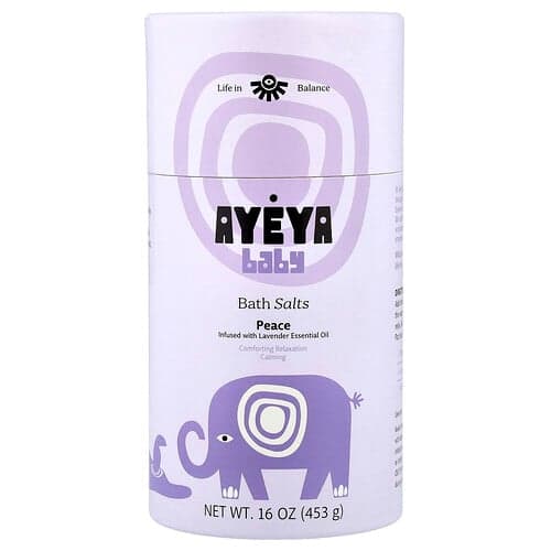 Ayeya, Sels de bain pour bébés, Lavande, 453 g