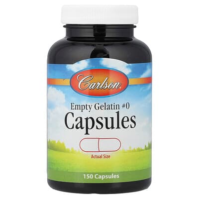 Carlson, Capsules de gélatine vides #0, 150 capsules