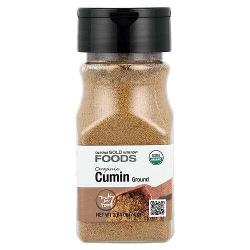 California Gold Nutrition, Aliments, Cumin biologique, 74 g