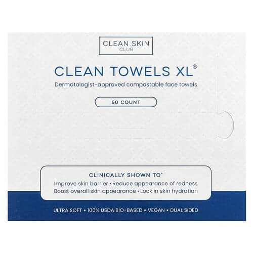 Clean Skin Club, Serviettes propres XL®, 50 pièces