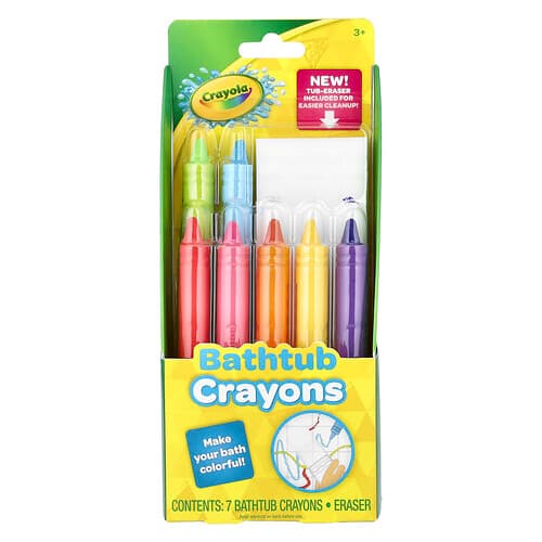 Crayola, Crayons pour le bain, À partir de 3 ans, Kit de 8 pièces