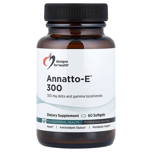 Designs For Health, Annetto-E™ 300, 300 mg, 60 capsules à enveloppe molle