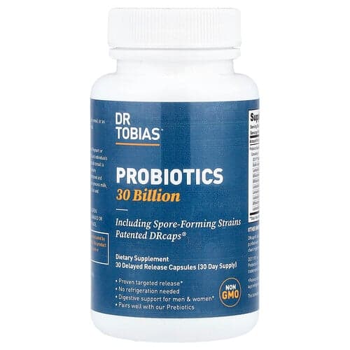 Dr. Tobias, Probiotiques, 30 milliards, 30 capsules à libération retardée