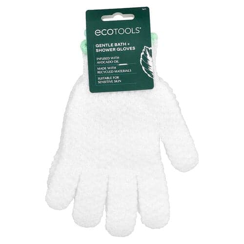 EcoTools, Gants de douche et de bain doux, Infusés à l'huile d'avocat, 1 paire
