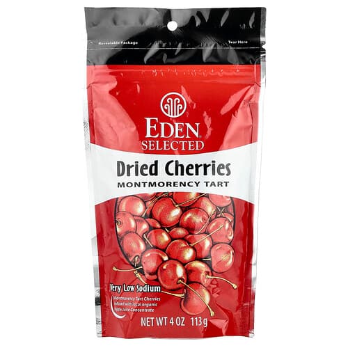 Eden Foods, Selected, cerises acide de Montmorency séchées, 113 g.