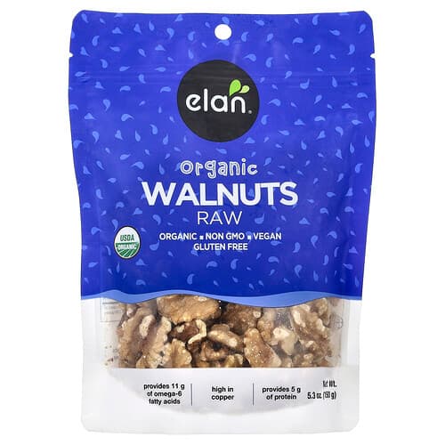 Elan, Noix biologiques, Bruts, 150 g