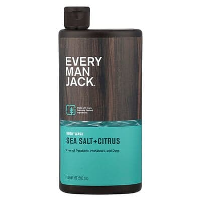 Every Man Jack, Gel douche, Sel de mer + Agrumes, 500 ml