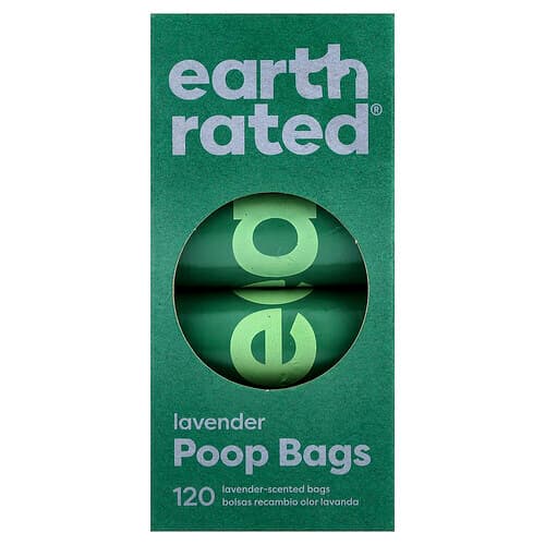 Earth Rated, Sacs à croquer, Lavande, 8 rouleaux