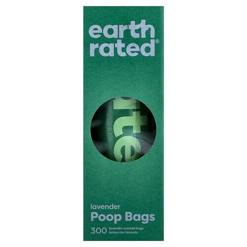 Earth Rated, Sacs à déjections canines, Lavande, 300 sacs