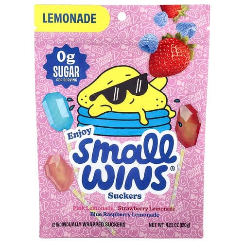 Enjoy Small Wins, Suckers, Limonade, 12 pièces, 120 g