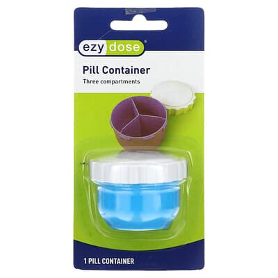 Ezy Dose, Pilulier, Trois compartiments, 1 pièce