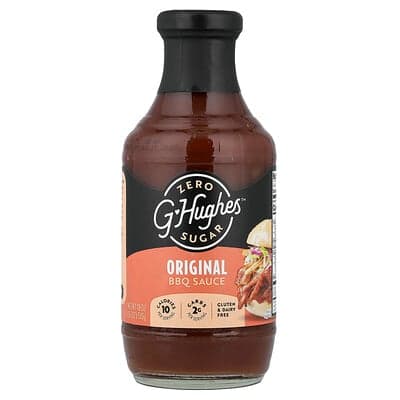G Hughes, Sauce BBQ sans sucre, Originale, 510 g
