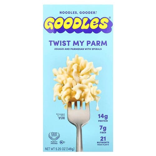 Goodles, Twist My Parm, Fusilli à l'asiago et au parmesan, 149 g