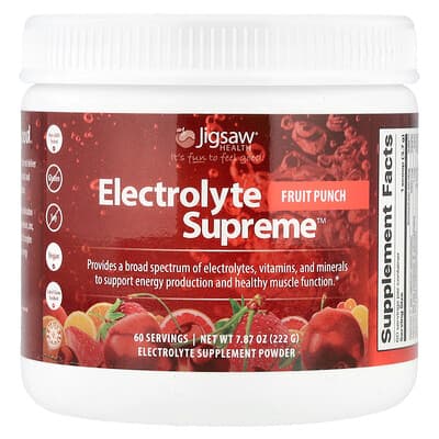 Jigsaw Health, Electrolyte Supreme™, Punch aux fruits, 222 g