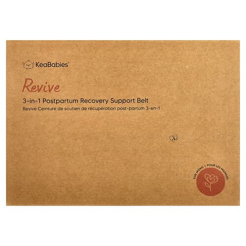 KeaBabies, Revive, 3-en-1, Soutien pour la récupération après l'accouchement, Moyen/Grand, Noir de minuit, Lot de 3 pièces