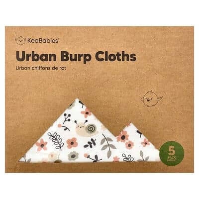 KeaBabies, Lingettes Urban Burp, 5 pièces