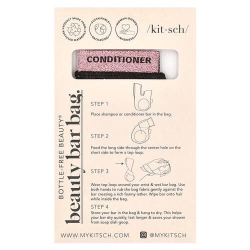 Kitsch, Sac après-shampooing beauté, Noir, 1 pièce