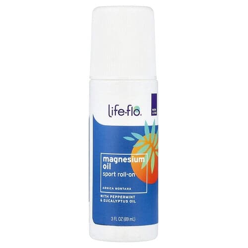Life-flo, Roll-on à l'huile de magnésium pour le sport, 89 ml