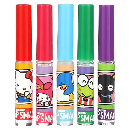 Lip Smacker, Hello Kitty And Friends, Gloss à lèvres liquide, Assortiment, 5 sachets, 14 ml