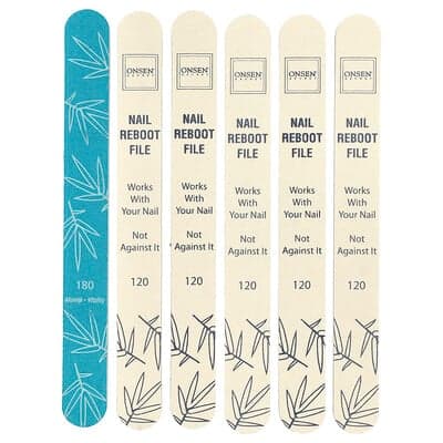 Onsen Secret, Limes pour ongles Reboot 120/180, 6 fichiers