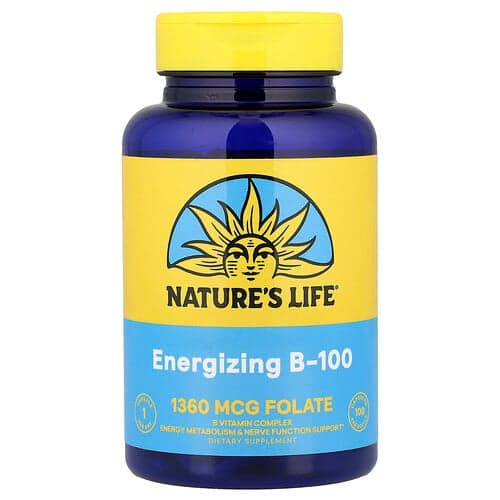 Nature's Life, B-100 énergisant, 100 capsules
