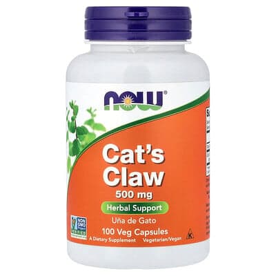 NOW Foods, Griffe de chat, 500 mg, 100 capsules végétariennes
