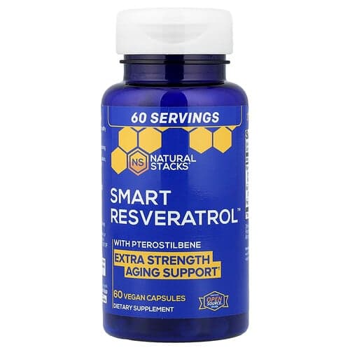 Natural Stacks, Smart Resveratrol™, 60 capsules véganes