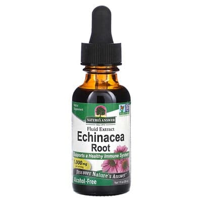 Nature's Answer, Racine d'échinacée, Extrait liquide, Sans alcool, 1000 mg, 30 ml