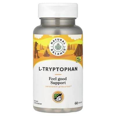 Natural Balance, L-tryptophane, 60 mg, 500 capsules végétales (500 mg pièce)