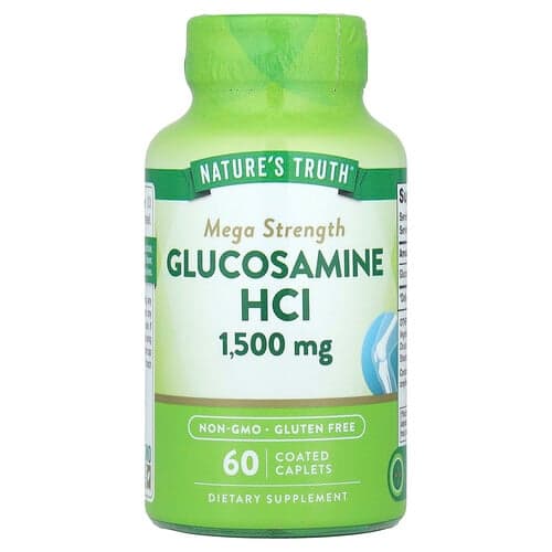 Nature's Truth, Chlorhydrate de glucosamine, Mega Strength, 1500 mg, 60 comprimés-capsules enrobés