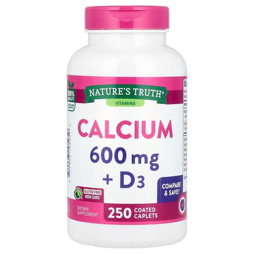 Nature's Truth, Calcium + Vitamine D3, 250 comprimés-capsules enrobés