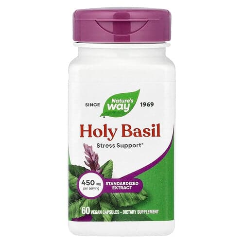 Nature's Way, Basilic sacré, 450 mg, 60 capsules vegan