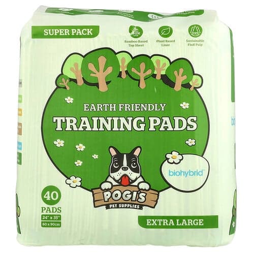 Pogi's Pet Supplies, Serviettes d'entraînement écologiques, Extra large, 40 serviettes
