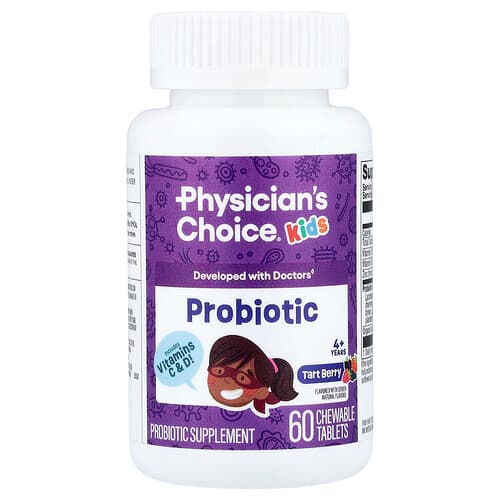 Physician's Choice, Probiotique pour enfants, À partir de 4 ans, Griotte, 60 comprimés à croquer
