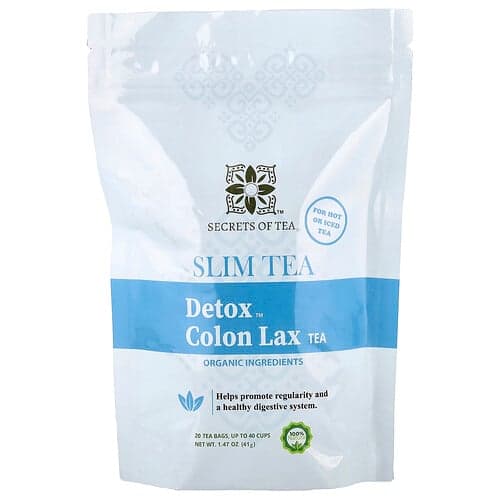 Secrets of Tea, Slim Tea, Thé Detox™ Colon Lax, 20 sachets de thé, 41 g