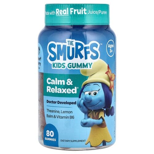 The Smurfs, Gommes pour enfants, Calme et détend, À partir de 3 ans, Baie schtroumpfante, 80 gommes