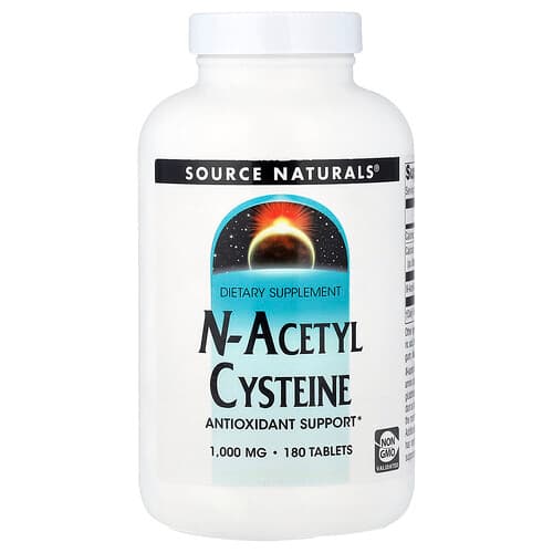 Source Naturals, N-acétylcystéine, 1000 mg, 180 comprimés