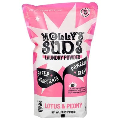 Molly's Suds, Lessive en poudre, Lotus et pivoine, 2,23 kg