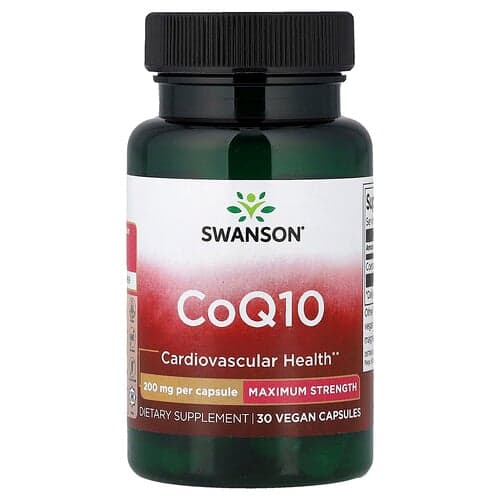 Swanson Vitamins, CoQ10, 200 mg, 30 capsules véganes
