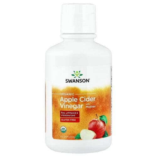 Swanson Vitamins, Vinaigre de cidre brut de pomme biologique avec mère, 473 ml