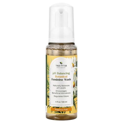 Tree To Tub, Lotion nettoyante pour les femmes, Équilibre du pH, Sans parfum, 120 ml