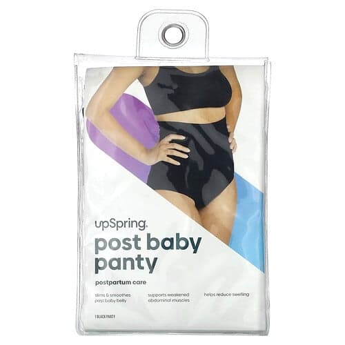 UpSpring, Culotte post-bébé, Grand/Très grand, Noir, 1 culotte